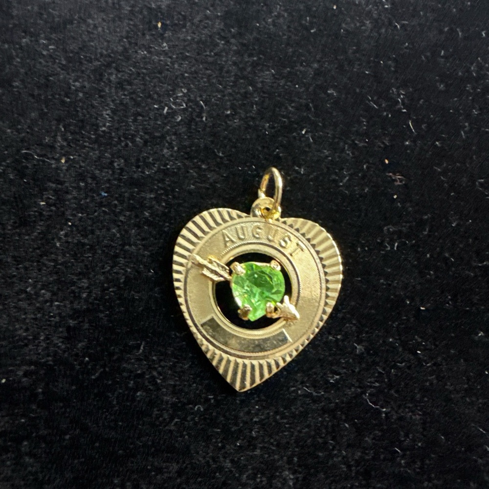 Gold filled August pendant